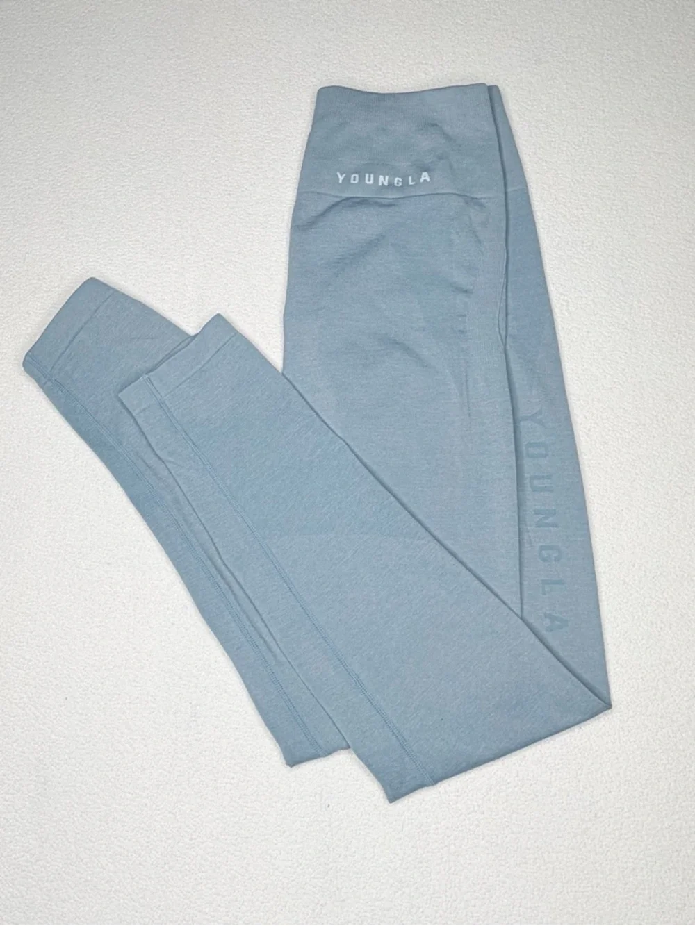 YoungLA Legacy Seamless Scrunch Leggings•YLAW1062• Dusty Blue - Picture 1 of 16